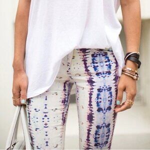 Joe's Jeans Neon Snake TieDye Print Stretch Skinny Ankle, VERY SMALL!